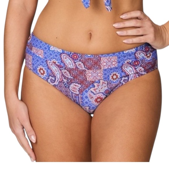 Nip Tuck Other - Nip Tuck Swimwear Paisley NWT‎ Mid Rise Bikini Bottoms Sz 14 Blue Full Coverage